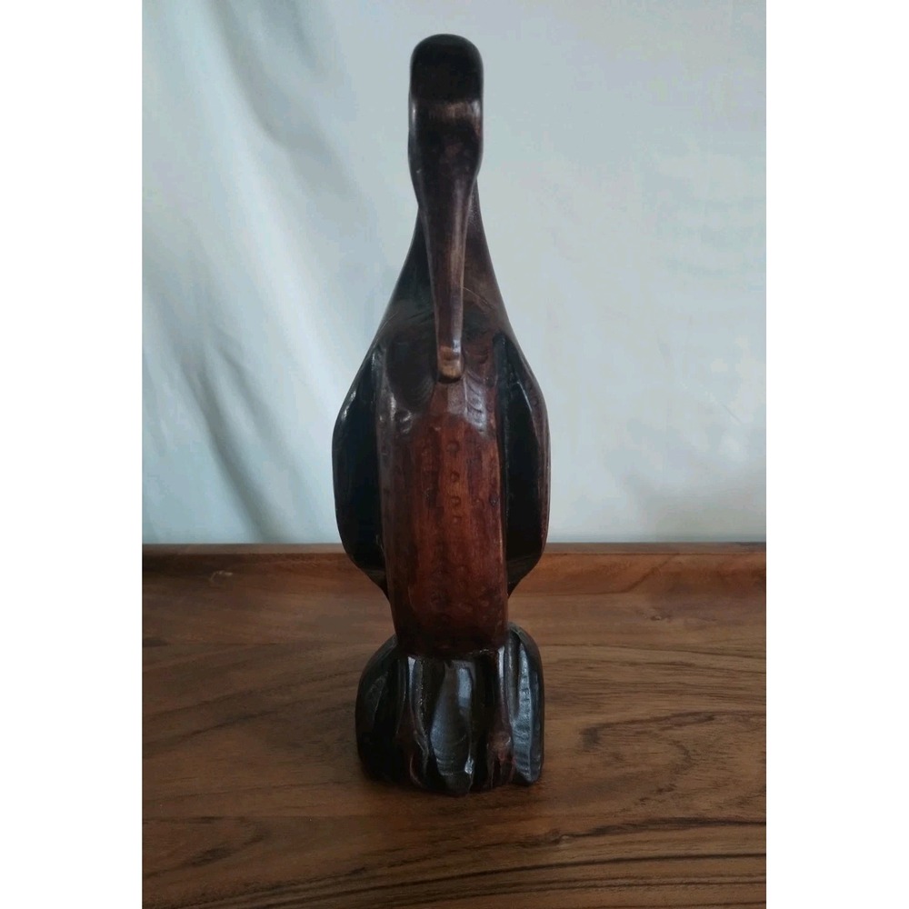 MCM Large Carved Wooden Pelican